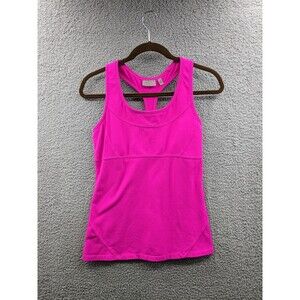 Athleta Women's size Small Hot Pink Fitness Athletic Tank Top with Shelf Bra